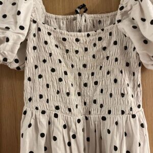 New Look Cream Dress with Black Dots